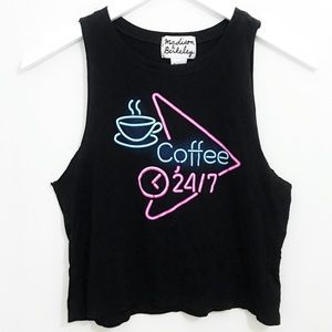 Madison & Berkeley Coffee 24/7 Cropped Tank